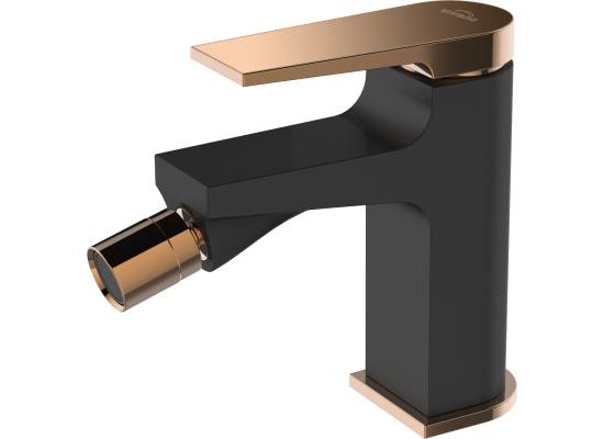 Bateria bidetowa INVENA MIDNIGHT BB-35-014-V czarny mat + gold rose (miedź)