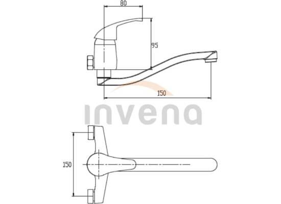 Bateria umywalkowa INVENA MITRIS BC-79-K01-B chrom