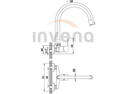 Bateria INVENA VERSO BC-82-E2S-L biały + chrom