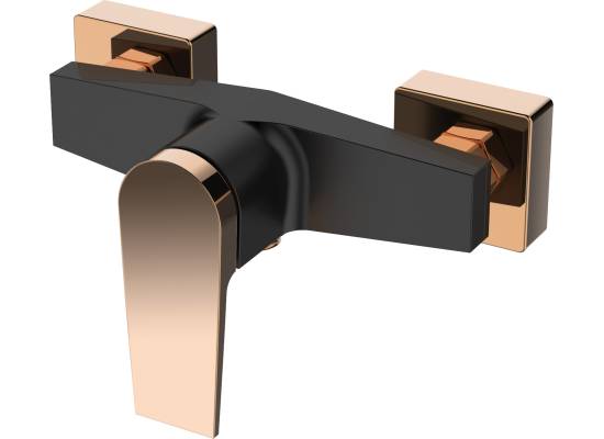 Bateria prysznicowa INVENA MIDNIGHT BN-35-014-V czarny mat + gold rose (miedź)