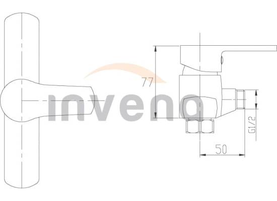 Bateria prysznicowa INVENA VERSO BN-82-001-C chrom