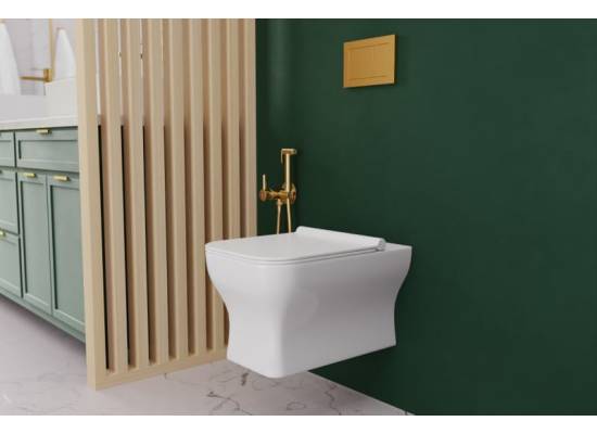 Bateria bidetowa podtynkowa INVENA GLAMOUR BP-00-B04-L czarny mat