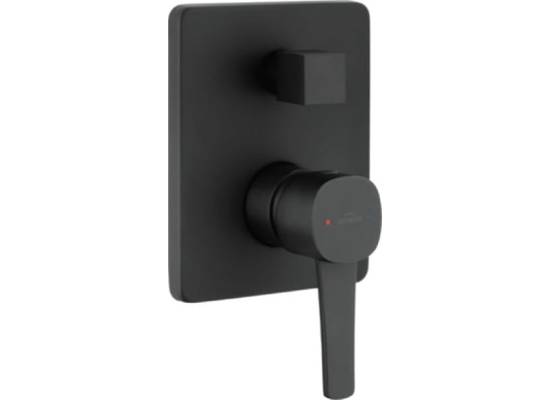 Bateria podtynkowa z przełącznikiem INVENA GLAMOUR BP-02-4K2-V czarny mat (2-funkcyjna)