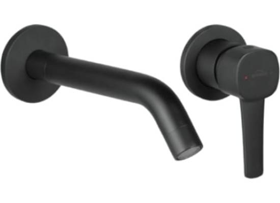 Bateria umywalkowa podtynkowa INVENA GLAMOUR BP-02-U04-V czarny mat