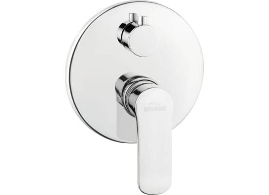 Bateria podtynkowa z przełącznikiem INVENA SIROS BP-90-CO2-A chrom (2-funkcyjna)
