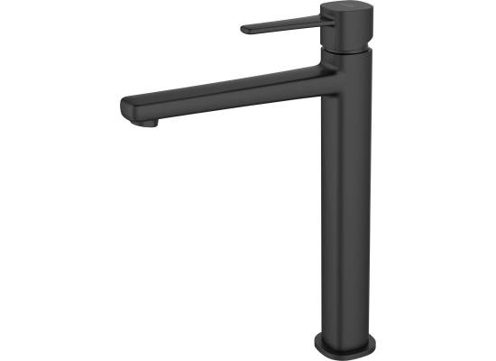 Bateria umywalkowa wysoka INVENA GLAMOUR BU-02-W04-V czarny mat