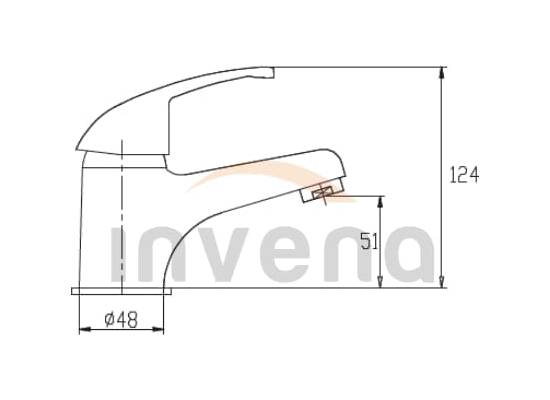 Bateria umywalkowa INVENA PEREA BU-05-001-Q chrom