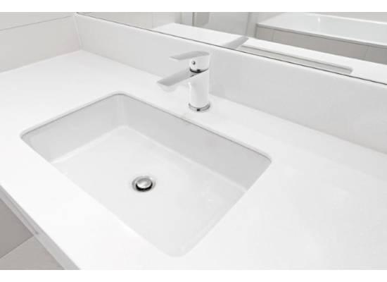 Bateria umywalkowa INVENA DOKOS BU-19-002-V biały + chrom