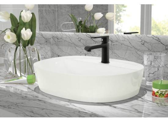 Bateria umywalkowa INVENA SIROS BU-90-004-A czarny mat