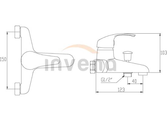 Bateria wannowa INVENA MITRIS BW-79-001-X chrom