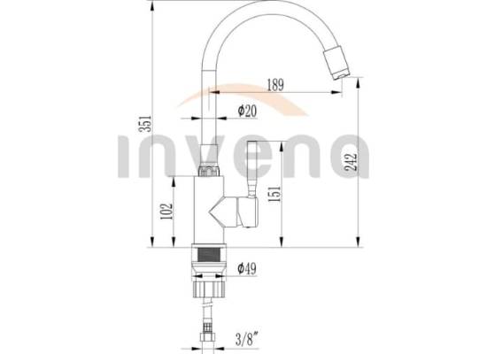 Bateria INVENA GLAMOUR BZ-02-L17-V czarny mat + złoty
