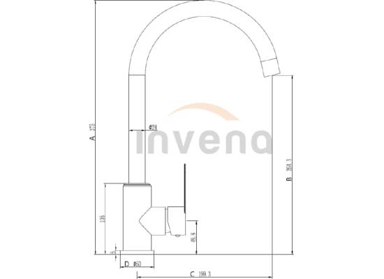 Bateria INVENA IRON BZ-53-L23-L inox stal szczotkowana