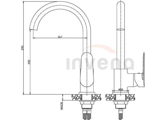 Bateria INVENA ESLA BZ-94-001-V chrom