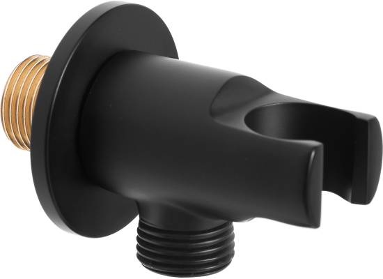 Przyłącze kątowe z uchwytem na słuchwkę INVENA SC-P1-040-P czarny mat