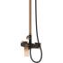 Bateria prysznicowa z deszczownicą INVENA MIDNIGHT AU-35-D14-V czarny mat + gold rose (miedź)