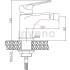 Bateria bidetowa INVENA DOKOS BB-19-002-V biały + chrom