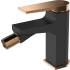 Bateria bidetowa INVENA MIDNIGHT BB-35-014-V czarny mat + gold rose (miedź)
