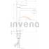Bateria umywalkowa wysoka INVENA GLAMOUR BU-02-W04-V czarny mat