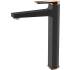 Bateria umywalkowa wysoka INVENA MIDNIGHT BU-35-W14-V czarny mat + gold rose (miedź)