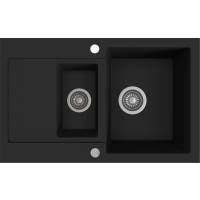 Zlew KERNAU KGS H 6080 1,5B1D DEEP BLACK (czarny mat)