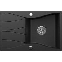 _RABAT %_|_wysyłka 24H*_ | Zlew KERNAU KGS O 6078 1B1D BLACK METALLIC (czarny metaliczny)