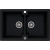 Zlew KERNAU KGS A 80 2B DEEP BLACK (czarny mat)