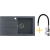 Zestaw KERNAU | zlew KGS A 50 1B1D graphite + bateria KWT 29 ELASTIC Black Zestaw KERNAU | zlew KGS A 50 1B1D graphite + bateria KWT 29 ELASTIC Black