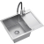 _RABAT %_|_wysyłka 24H*_ | Zestaw KERNAU | zlew KSS D 4560 1B1D stal SMOOTH + KWT 40 ELASTIC black