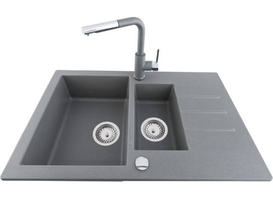 Zlew KERNAU KGS A 6079 1,5B1D GREY METALLIC (szary metaliczny) Zlew KERNAU KGS A 6079 1,5B1D GREY METALLIC (szary metaliczny)
