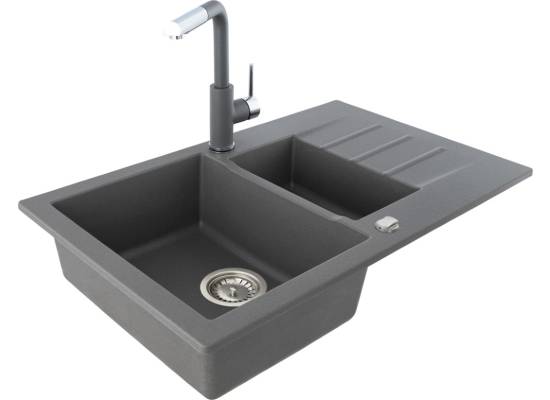 Zlew KERNAU KGS A 6079 1,5B1D GREY METALLIC (szary metaliczny) Zlew KERNAU KGS A 6079 1,5B1D GREY METALLIC (szary metaliczny)