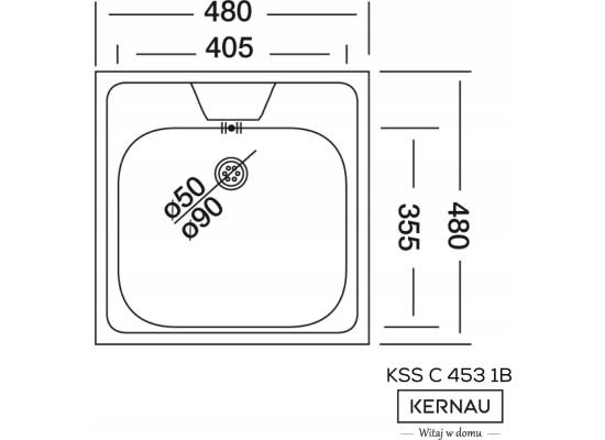 _WYSYŁKA 24H*_ | Zlew KERNAU KSS C 453 1B linen (stal LEN) _WYSYŁKA 24H*_ | Zlew KERNAU KSS C 453 1B linen (stal LEN)