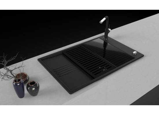 _RABAT %_|_wysyłka 24H*_ | Zlew KERNAU KGS D 6078 1B1D DEEP BLACK (czarny mat) + akcesoria _RABAT %_|_wysyłka 24H*_ | Zlew KERNAU KGS D 6078 1B1D DEEP BLACK (czarny mat) + akcesoria