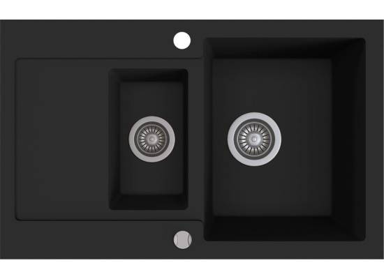 Zlew KERNAU KGS H 6080 1,5B1D DEEP BLACK (czarny mat) Zlew KERNAU KGS H 6080 1,5B1D DEEP BLACK (czarny mat)
