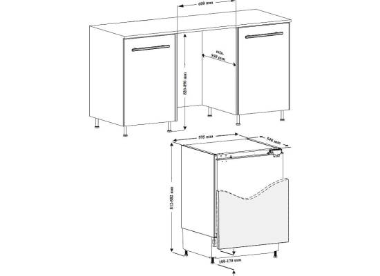 Lodówka do zabudowy podblatowa KERNAU KBR 08122.2 | 82 cm | 5 lat GWARANCJI