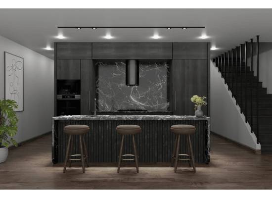 _RABAT %_|_wysyłka 24H*_ | Okap przyścienny KERNAU KCH 0440.1 Gun Metal | 705 m3/h | grafit błyszczący