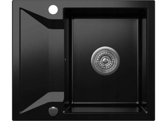 _RABAT %_|_wysyłka 24H*_ | Zlew KERNAU KGS J 4559 1B1D DEEP BLACK (czarny mat)