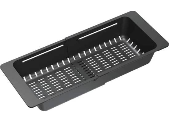 Wkładka/odsączarka z tworzywa KERNAU KPB 01 Matt Black regulowana | 320-460x185mm