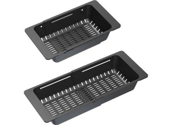 Wkładka/odsączarka z tworzywa KERNAU KPB 01 Matt Black regulowana | 320-460x185mm