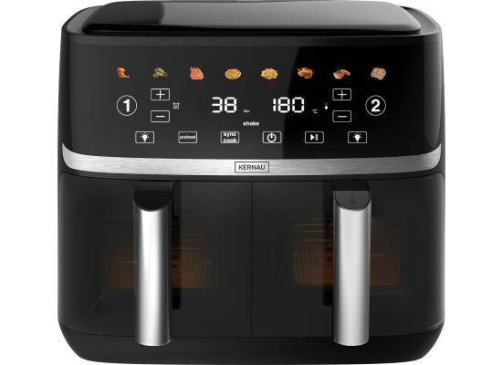 _WYSYŁKA 24H*_ | Frytkownica beztłuszczowa KERNAU AirFryer KSAF 1017 EB DUO | 2 x 5,1L | 1700W