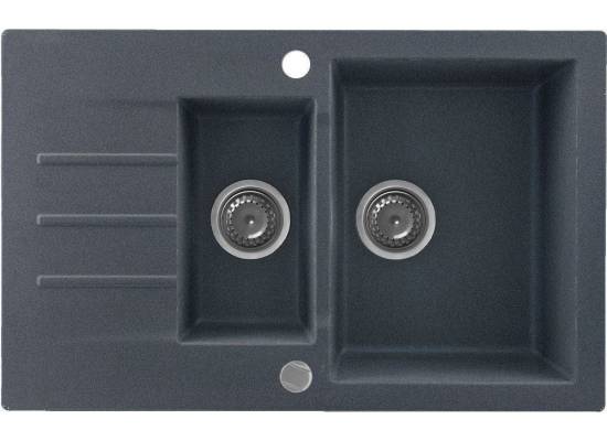 _RABAT %_|_wysyłka 24H*_ | Zlew KERNAU KGS A 6079 1,5B1D GRAPHITE (czarny z szarymi kropkami) _RABAT %_|_wysyłka 24H*_ | Zlew KERNAU KGS A 6079 1,5B1D GRAPHITE (czarny z szarymi kropkami)