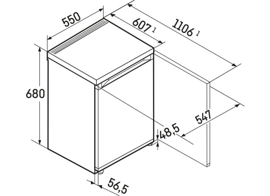 _kod RABAT 6%_|_10 lat GWARANCJI_ | Chłodziarka wolnostojąca podblatowa LIEBHERR Re 1000 Pure | 68cm
