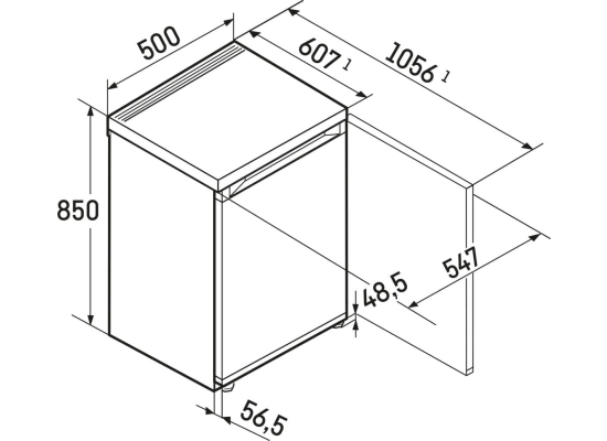 _10 lat GWARANCJI_ | Chłodziarka wolnostojąca podblatowa LIEBHERR TK 12Ve00 Pure | 85cm