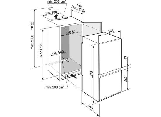 _kod RABAT 3%_|_10 lat GWARANCJI_ | Lodówka do zabudowy LIEBHERR IKGBNS 51Vd23 Plus | BioFresh | NoFrost | 178cm