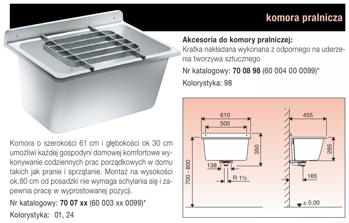 Edycja produktu Komora gospodarcza PYRAMIS PRALNICZA biała (70003201)