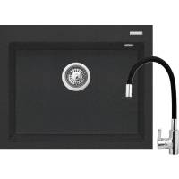 __wysyłka 24H*__ | ZESTAW PYRAMIS | ISTROS (61x50) 1B czarny (nakrapiany) + FLESSI czarny (070186812F)