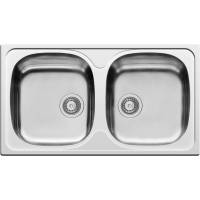 Zlew PYRAMIS E78 2B stal LEN | odpływ 92mm (100138901) *** zamów wycięcie otworów GRATIS ***