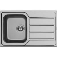 Zlew PYRAMIS ATHENA (79x50) 1B 1D stal GŁADKA (100178701) *** zamów wycięcie otworów GRATIS ***
