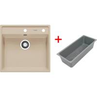 __wysyłka 24H*__ | Zlew PYRAMIS CAMEA (53x50) 1B beż piaskowy (70007801) + odsączarka GRATIS *** zamów wycięcie otworów GRATIS ***
