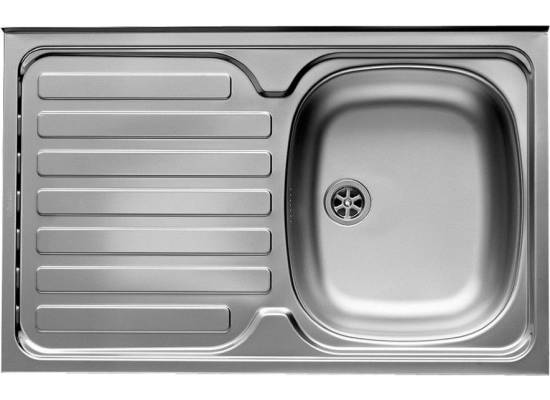 Zlew PYRAMIS INTL (80x50) 1B 1D | komora PRAWA | stal LEN (100104001) *** zamów wycięcie otworów GRATIS ***
