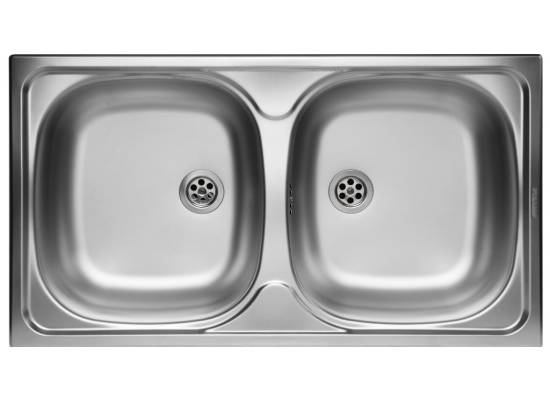 __wysyłka 24H*__ | Zlew PYRAMIS E78 2B stal GŁADKA | odpływ 60mm (100125101) *** zamów wycięcie otworów GRATIS ***
